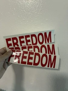 FREIHEIT rot Vinyl Aufkleber Sticker - Charlie Kirk Zitat - Bild 1 von 4