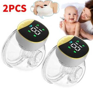 2x Portable Electric Breast Pump Wearable Hands-Free USB Automatic Silent Milker - Picture 1 of 18
