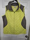 Columbia Women's Perfect Mix Vest Zip Front Quilted Yellow Gray Size 1x