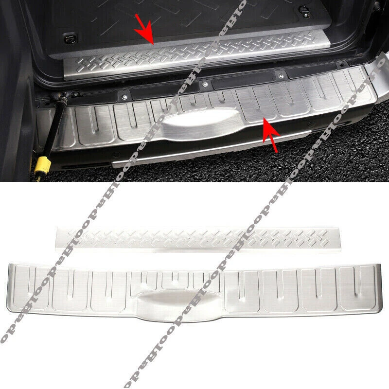 For Toyota FJ Cruiser 2007-2014 Silver steel Rear Bumper Sill Plate Protector Foto 1 de 4