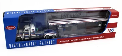 1:64 DCP *BICENTENNIAL PATRIOT* Peterbilt 359 36" Flattop w/48' Flatbed *NIB* - Image 1 of 4