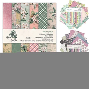 12X Single Sided Paper Pad Photo Album Scrapbooking Card Diary Background DIY - Picture 1 of 18