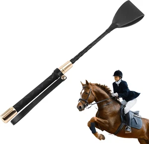 30CM Gerte Pferd Mit PU-Leder, Reitgerte mit Griff und Aufhängeseil, Leichte Pei - Bild 1 von 6