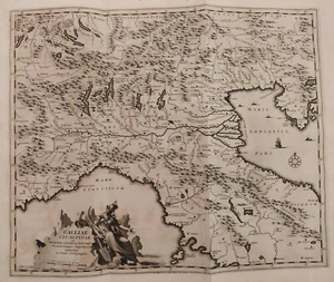 1704 Van der Aa Mappa Carta Italia Liguria Galliae Cis-Alpinae et Maxime Ligurum - Picture 1 of 8