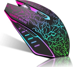 Kabellose Gaming Maus Computermaus mit Wabenschale  7 programmierte Tasten C321 - Bild 1 von 7