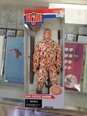 2001 GI Joe WWII 2 Pacific Marine Fully Poseable Action Figure Hasbro New Sealed - Image 1 of 4