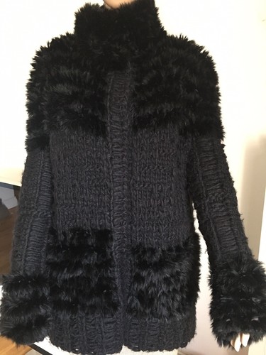 Cappotto donna Alberta Ferretti in maglia di lana e coniglio taglia L stile Fendi prezzo consigliato £ 1800