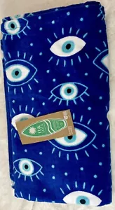 TT & Lola Blue EVIL EYE Hamsa Pool Beach Towel NWT - Picture 1 of 5