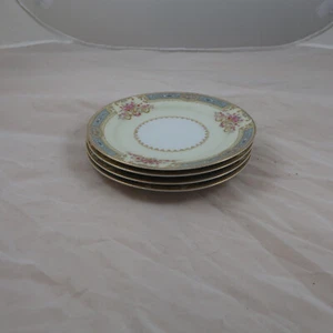 4 Vintage NORITAKE China Floral Dessert Plates Japan - Picture 1 of 4
