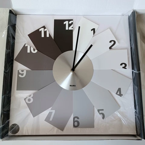 NEW-MONOCHROME Wall CLOCK-Museum of Modern Art -N.Y.- MoMA- KAZUNORI TASHIMA Cover