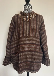 Vintage Murray Bros Tower Mill Scotland Frilled Collar 100% Wool Jacket- Size XL - Picture 1 of 13