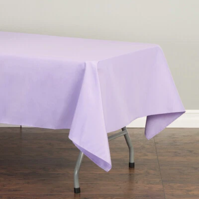 60 x 126 in. Rectangular Polyester Tablecloths for 8 ft. Tables Banquet Party - Image 1 of 4