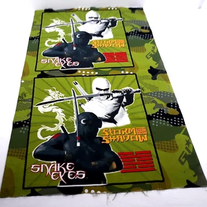 GI Joe Schlangenaugen "Der Aufstieg der Kobra" Baumwolle Kissen Stoff 1 Yard mit 4 Paneelen - Bild 1 von 5
