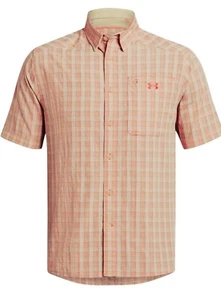 Under Armour Herren Drift Tide 2.0 kariertes Kurzarm T-Shirt Sandstorm L Neu mit Etikett - Bild 1 von 6