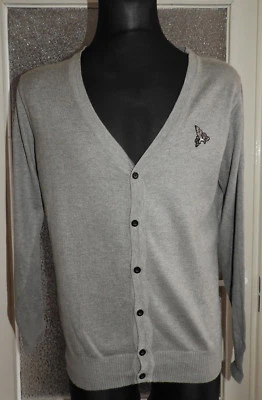Henleys Hombre Gris Cárdigan con Botones Talla 4 (L) - Imagen 1 de 4