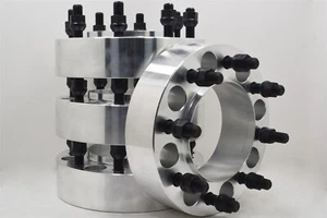 8x210 MM 1.5" Front + Rear Between Dual Wheels Hub Centric Wheel Adapters - Picture 1 of 8