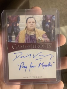 SSP David Verrey Signed INSCRIPTION Autograph card Game of Thrones Rittenhouse