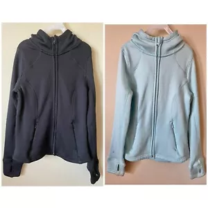 Lot Of 2 90 Degree By Reflex Space Thumbholes Zip Up Hoodie Jacket Size S 7/8 - Picture 1 of 8