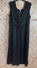 NY Collection 5876 Plus Size 3x Womens Black Ruched Evening Dress