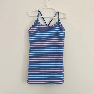 Ivivva Girls Lululemon Brand Stretch Tank Top Pink Blue Athletic Racerback 8 Yrs - Picture 1 of 5
