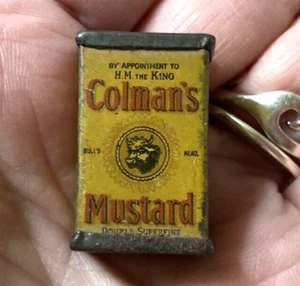 Sacapuntas de acero fundido figurativo publicidad vintage Coleman's Mustard años 30 - Imagen 1 de 7