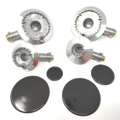 CANDY HOOVER IBERNA Kit bruciatori+ piattelli neri piano cottura 4 fuochi Candy Iberna Hoover