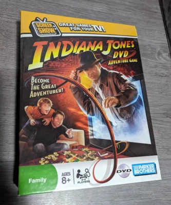 NEVER PLAYED Indiana Jones DVD Adventure Game Screen Show Board Game Hasbro - Image 1 of 4