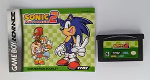 Cartucho Sonic Advance 2 Nintendo Gameboy Advance con manual probado auténtico - Imagen 1 de 2