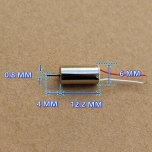 0612 6mm*12mm DC 3.7V 37000RPM High Speed Micro mini Coreless Motor DIY RC Drone - Picture 1 of 5