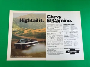 1973 CHEVROLET EL CAMINO 454 VINTAGE ORIGINAL PRINT AD ADVERTISEMENT 2 PAGE - Bild 1 von 1