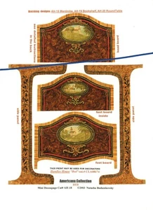 1:24 scale Natasha Beshenkovsky's Mini Decoupage-Americana Collection Bed 1/2" - Imagen 1 de 12