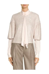 NWT $1595 ST.John Bianco Multi Sequin Scallop Knit Jacket - Picture 1 of 8