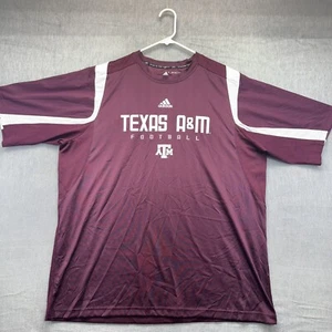 Texas A&M Aggies Adidas Climacool Football Shirt - Men's XL Short Sleeve Maroon - Picture 1 of 6