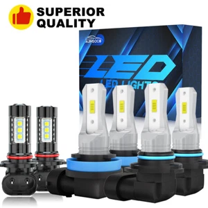 For Ram 4500 2011-2015 LED Headlight Bulbs High Low Beam Fog Lights Combo - Picture 1 of 14