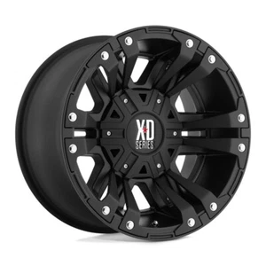17x9 -12 XD XD822 Monster II 5x5.0 Matte Black Wheels (Set of 4) - Picture 1 of 1