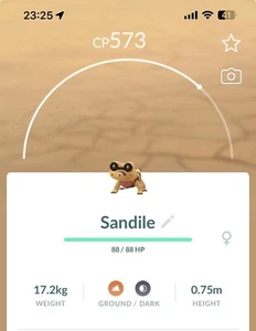 Sandile Pokemon Gen5 GO Pokémon Unova Krokorok Krookodile PVP Egg - Picture 1 of 1