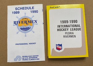 Peoria Riverman 1989-90 Pro Cards 23-card IHL Hockey Team Set w/ Game Schedule