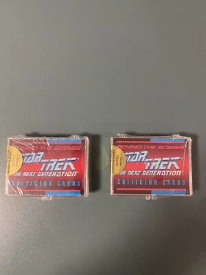 Star Trek The Next Generation Behind Scenes Trading Card 2 x Box Set MINT RARE!! - Image 1 of 2