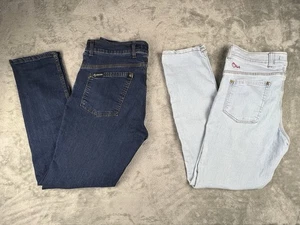 Origin Delta 68 Slim Jeans Pants USA Mens 36x32 Blue Light Dark Wash TWO PAIRS - Picture 1 of 21