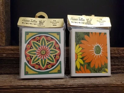 Винтажные карты MOD Bridge Tally новые из старых запасов Heines Tallies три стола 2 упаковки - Изображение 1 из 4