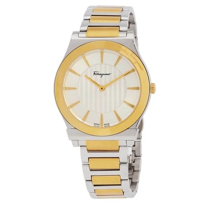 Reloj para hombre Ferragamo 1898 delgado de cuarzo con esfera plateada SFPE00922 Foto 1 de 3
