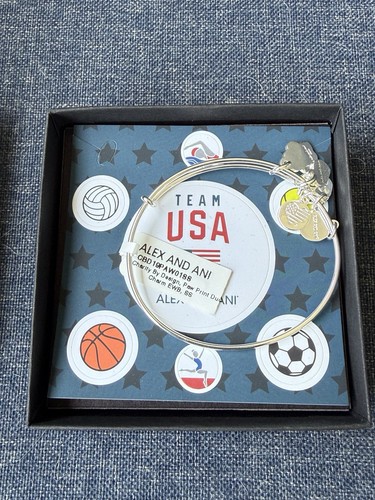 Alex & Ani Charm Bracelet Olympic Games Team USA NWT Pride Victory Paw ...