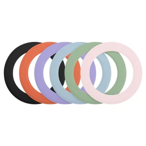 6Pcs Bague Autocollant Magnétique, Noir/Orange/Rose/Violet/Bleu/Vert Clair - Photo 1 sur 8