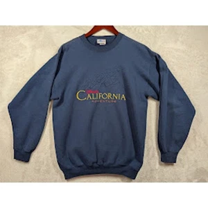 Vintage Disney’s California Adventure Blue Crewneck Sweatshirt Grizzly Sz Medium - Picture 1 of 9