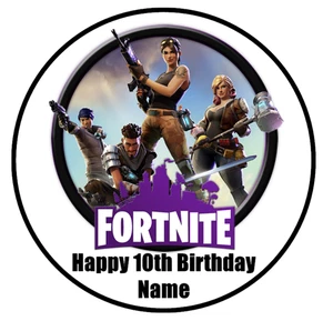 Gaming Edible Cake & Cupcake Toppers – Wafer – Fortnite Birthday Decorations - Picture 1 of 8