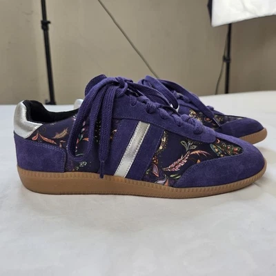 Tenis Johnny Was Diamond Paisley Gamuza Púrpura Estampado Floral Para Mujer Talla 9M Foto 1 de 4