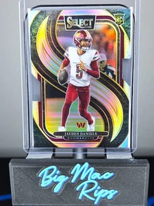 2024 Select Premier Level Jayden Daniels #112 Silver Prizm Die-Cut Rookie Card - Picture 1 of 2