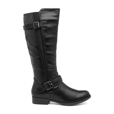 Lilley Womens Boots Black Adults Ladies Riding Knee High Zip Block Heel SIZE - Image 1 of 4