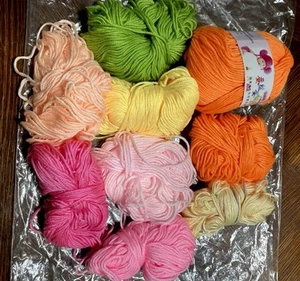 LOT Baby DK Cashmere Silk Wool 1 Full 50gr & 8 Partial Ones For Total 184 Grams - Picture 1 of 6