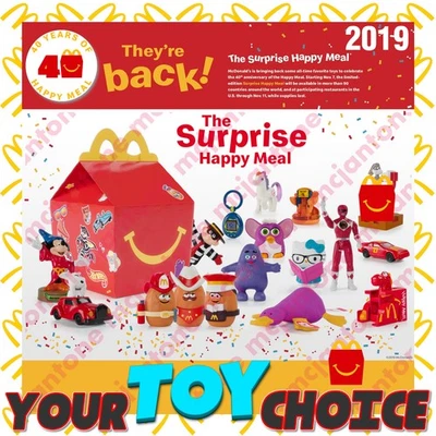 McDonald's 2019 40 aniversario sorpresa comida feliz edición limitada tu juguete elección Foto 1 de 2